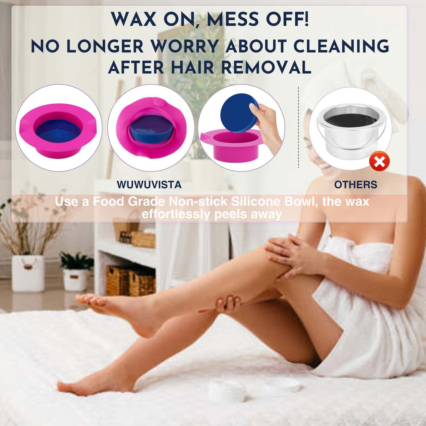 Waxing Kit WUWUVISTA 23 Items Hair Removal Wax Kit With Wax Warmer Waxing Beads For Face, Brazilian, Full Body, Bikini, Sensitiive Skin  Skin Suitable For Plugs Of American, European Specification - DropOnline.co