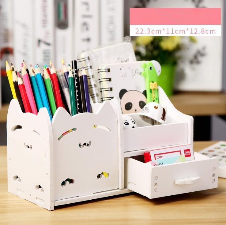 Multi-function pen holder creative student cartoon children desktop small storage box - DropOnline.co