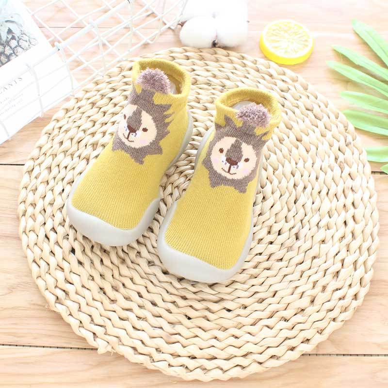 Non-Slip Floor Socks for Kids - Cute Animal Design Baby Toddler Socks with Grips - DropOnline.co