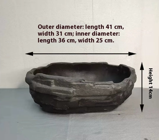 Purple Sand Shaped Flowerpot Living Room Moon Bonsai Modeling - DropOnline.co