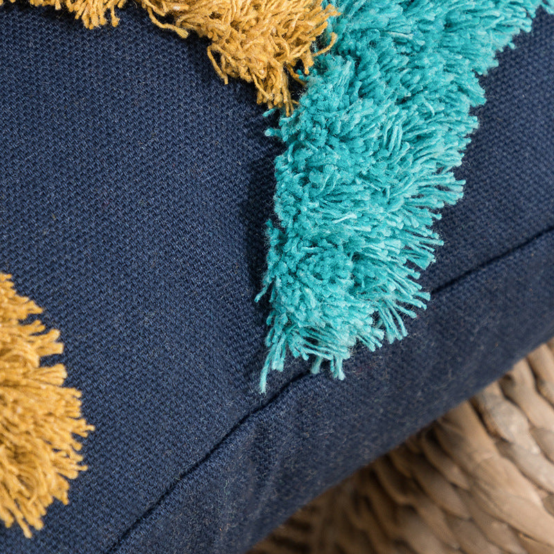 Amazon Cross-border Tufted Canvas Pillow Cover Home Bedroom Bedside Living Room Backrest Cushion Wholesale - DropOnline.co