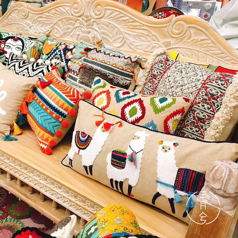 Living Room Sofa Cushion Cotton And Linen Cover - DropOnline.co