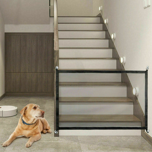 Portable Mesh Safety Gate - Magic Retractable Baby & Pet Barrier for Stairs & Doors - DropOnline.co
