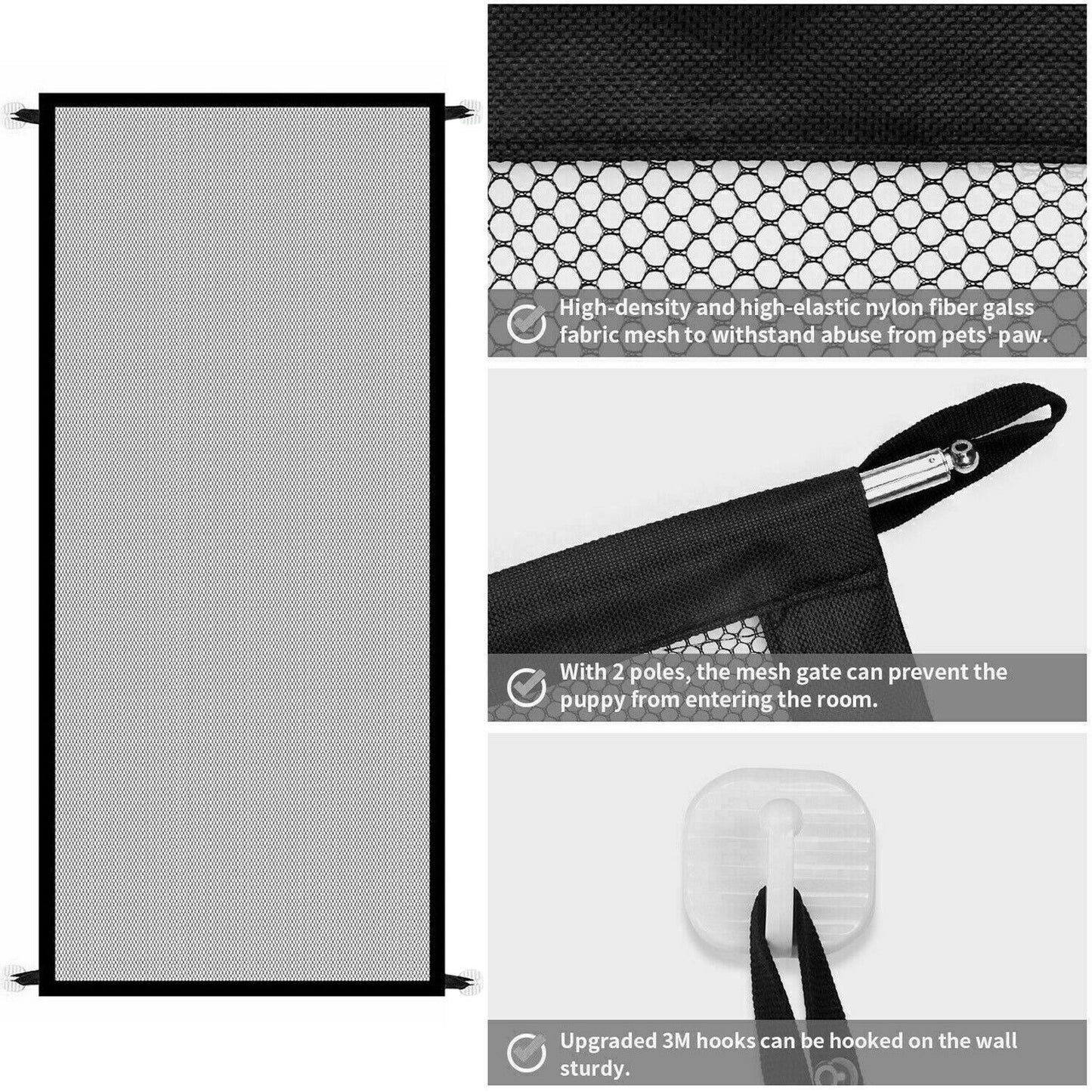 Portable Mesh Safety Gate - Magic Retractable Baby & Pet Barrier for Stairs & Doors - DropOnline.co