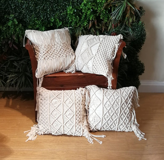 Bohemian Hand-woven Macrame Cotton Cushion Cover - DropOnline.co