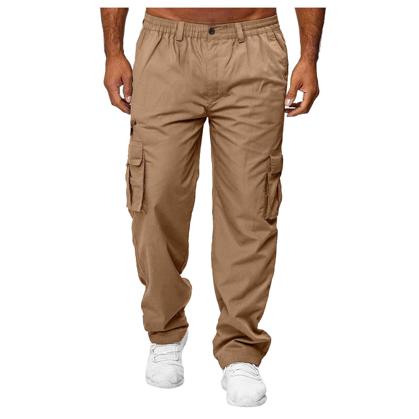 Men's Casual Multi-Pocket Cargo Pants - Loose Straight Fit Trousers