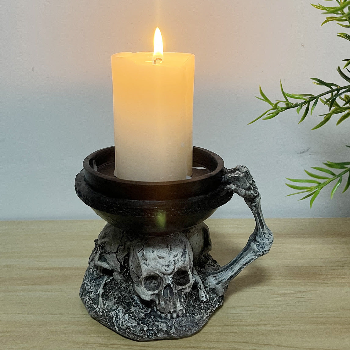 Skull Resin Candlestick Party Home Decoration - DropOnline.co
