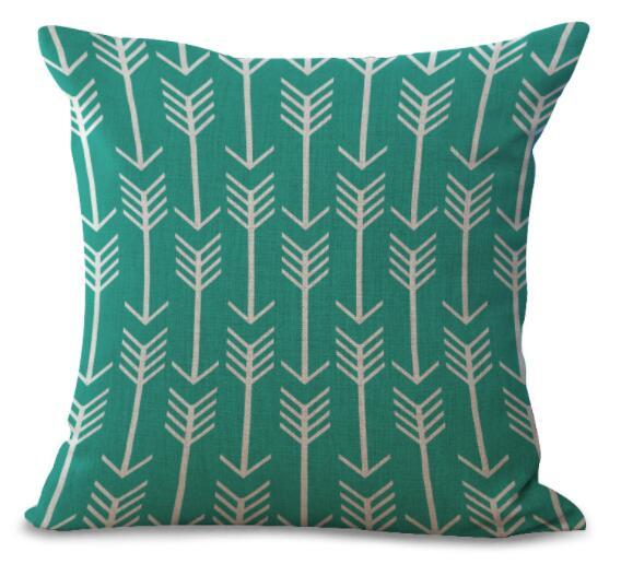 New Colorful Geometric Series Printed Linen Cotton Cushion Cover Home Decor Houseware Throw Pillow Case Almofadas Cojines - DropOnline.co