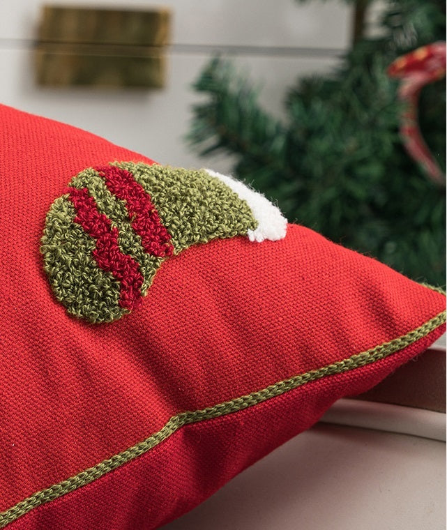 Festival Living Room Bedroom Decoration Background Cushion Red Pillowcase - DropOnline.co