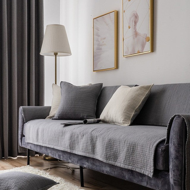 Sofa Cushion Cover Cotton Fabric Non-slip Cushion - DropOnline.co