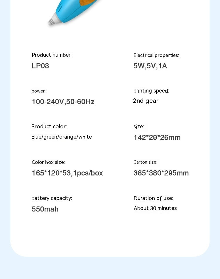 Wireless Pen Toy Children's Three-dimensional Graffiti Not Hot Charging Smart 3d Drawing - DropOnline.co