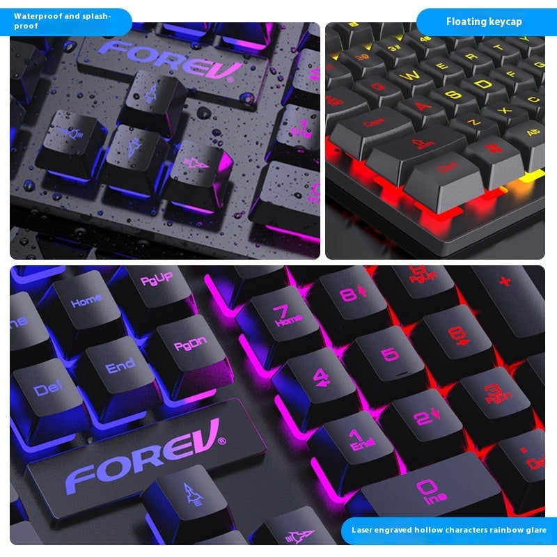 Wired Keyboard Luminous Desktop And Notebook Computer Accessories - DropOnline.co