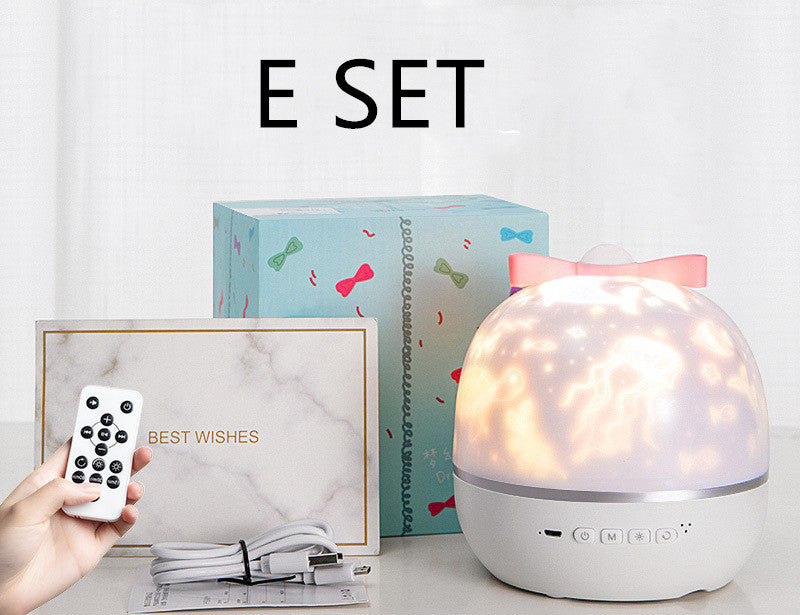 Star Moon Starry Sky Projector LED Night Light for Children Bedroom Decor Remote Control Rotating Baby Flashing Projection Lamp - DropOnline.co