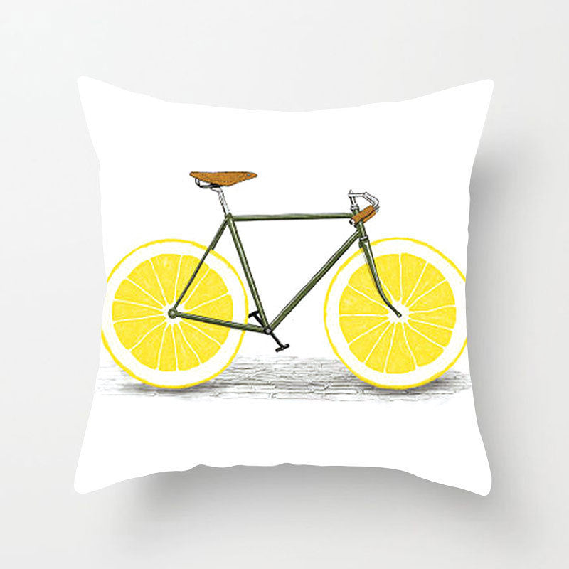 Modern Yellow Daisy Flower Cushion Cover - Creative Letter Print Pillow Case for Home - DropOnline.co