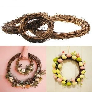DIY Home Decor Natural Rattan Wreath - DropOnline.co