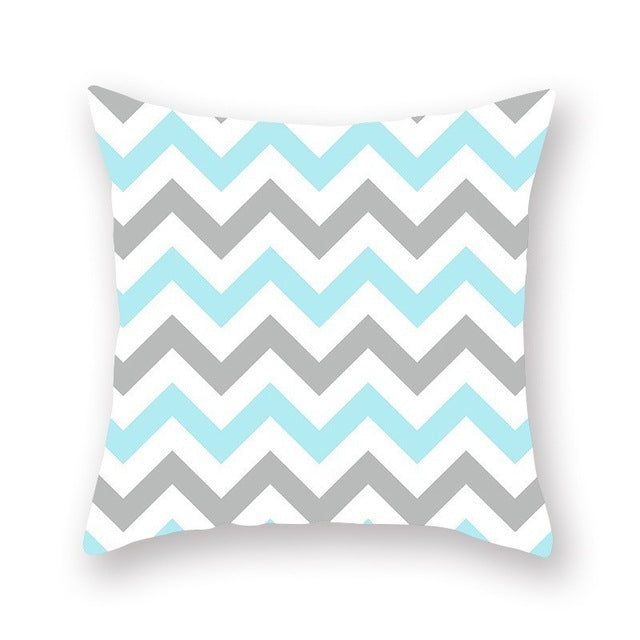 Bright Color Geometric Pillow Cushion Cover - Bold Modern Pattern for Contemporary Home - DropOnline.co