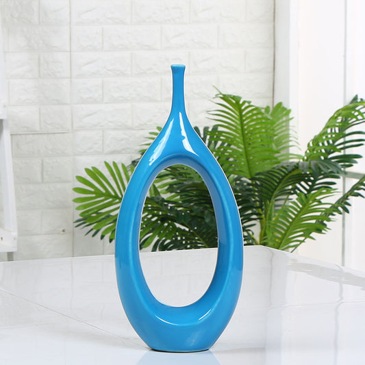 Hollow decoration ceramic vase home vase decoration - DropOnline.co