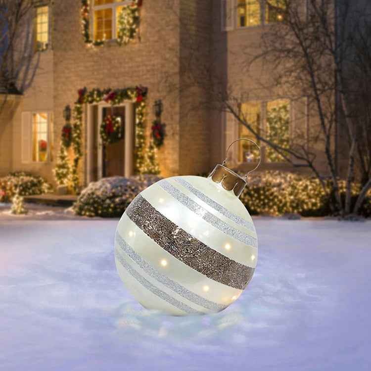 Giant Inflatable Christmas Ball 60cm - PVC Outdoor Ornament Decoration for Tree & Yard - DropOnline.co
