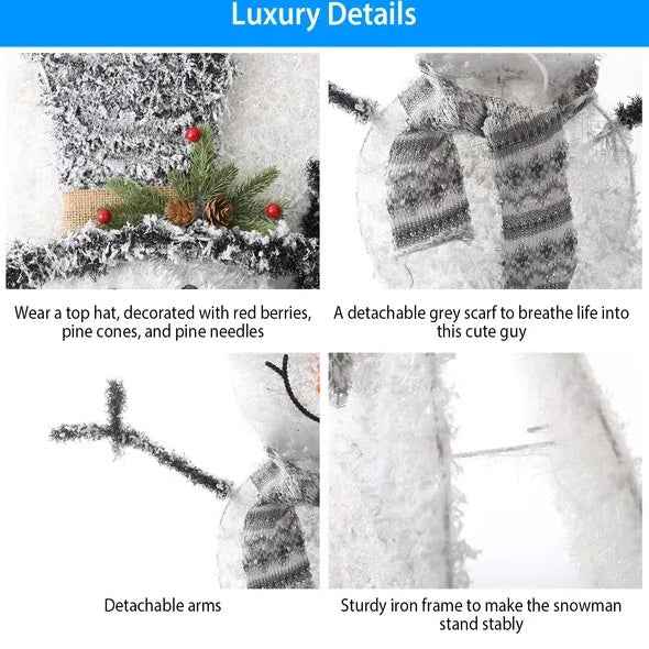 LED Christmas Snowman Decoration Light - Collapsible Battery Operated - DropOnline.co