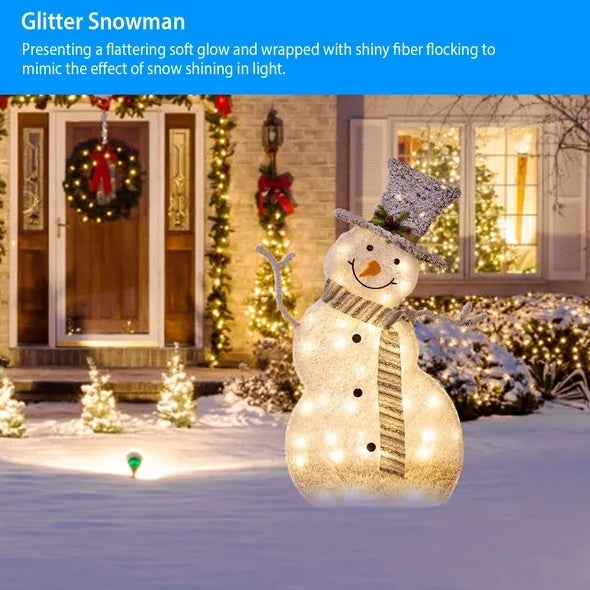 LED Christmas Snowman Decoration Light - Collapsible Battery Operated - DropOnline.co