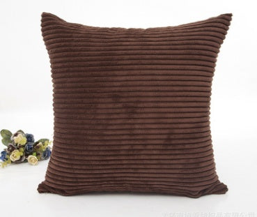 2.5 corn strips corduroy plush plain hug pillowcase cushion set without core - DropOnline.co