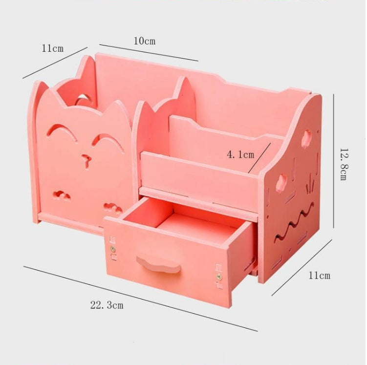 Multi-function pen holder creative student cartoon children desktop small storage box - DropOnline.co