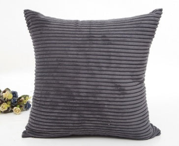 2.5 corn strips corduroy plush plain hug pillowcase cushion set without core - DropOnline.co