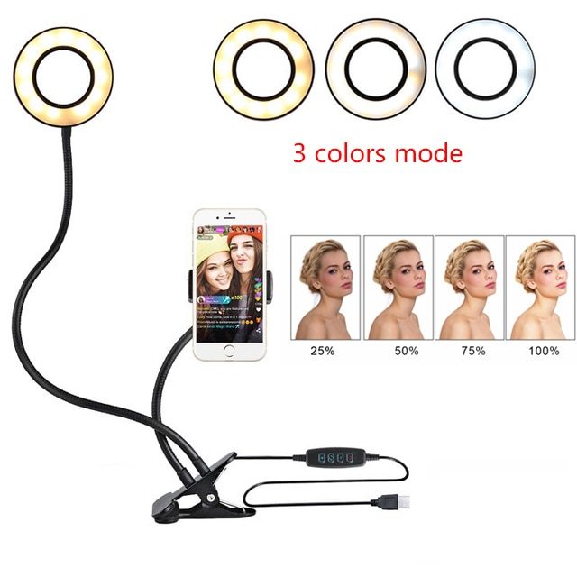 LED Selfie Ring Light for Live Adjustable Makeup Light-8cm Stand - DropOnline.co