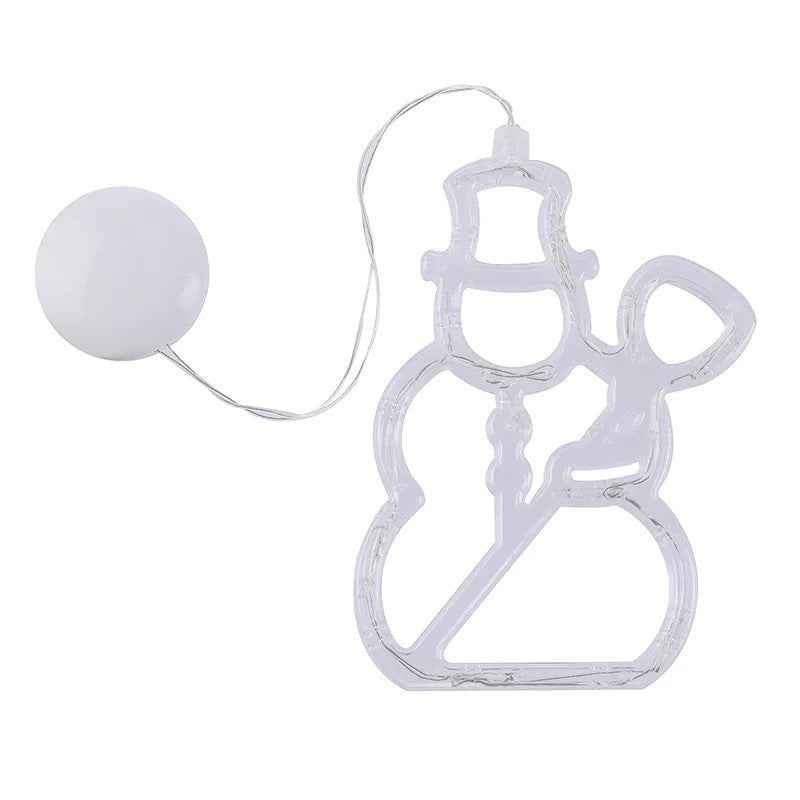 Christmas LED Suction Cup Lights - Santa Claus Elk Snowman Window Chandelier Battery Powered - DropOnline.co