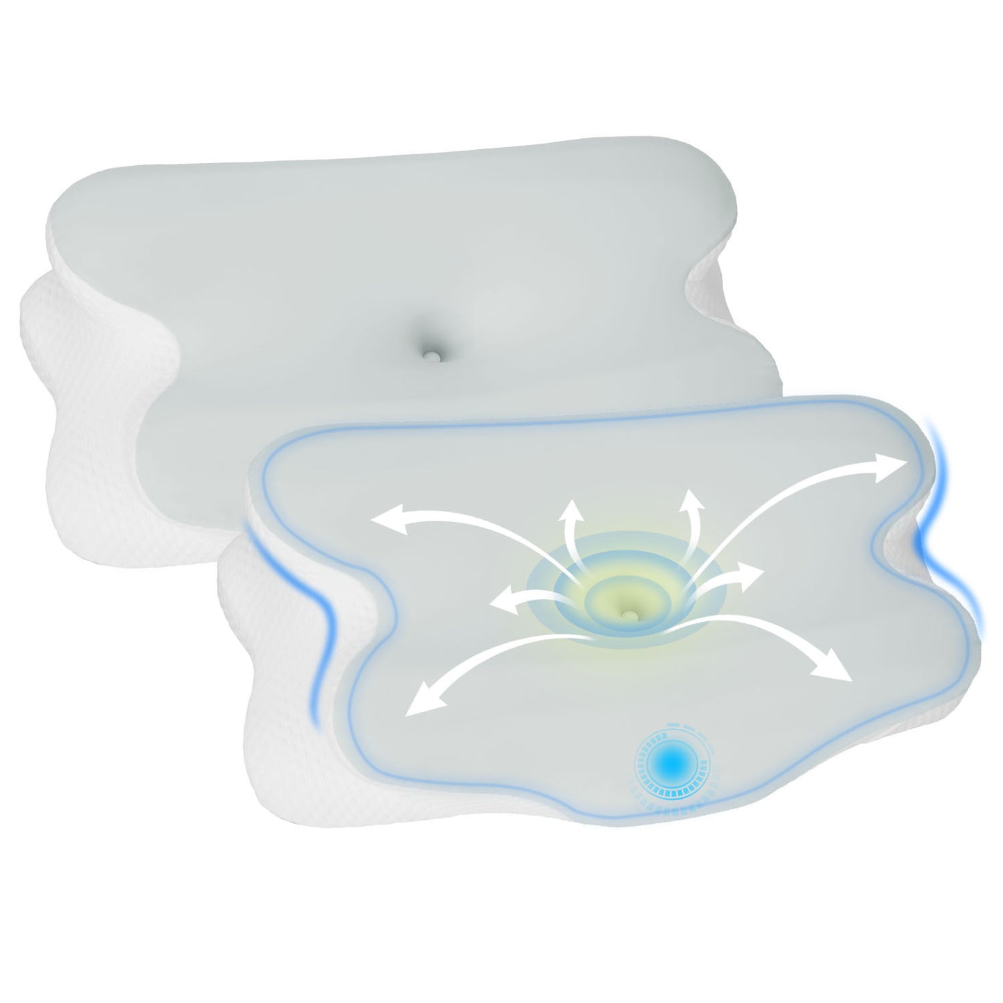 1Pc Orthopedic Memory Foam Pillow With Cooling Case Neck Support Pillow With Machine Washable Case For Side Back Stomach Sleepers - DropOnline.co