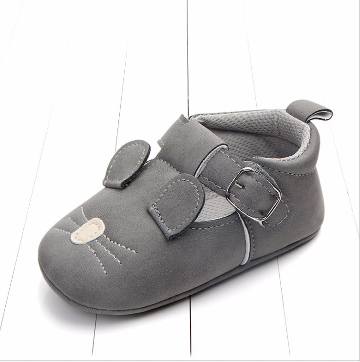 Cartoon Animal Baby Shoes - Soft Non-Slip Leather First Walking Shoes - DropOnline.co