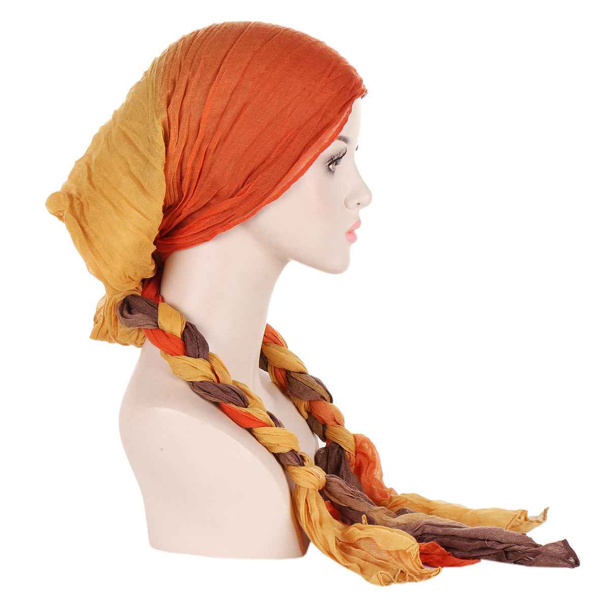 Tam-o'-shanter Hand-woven Braid Bandana Scarf Female Cap - Artisan Beret