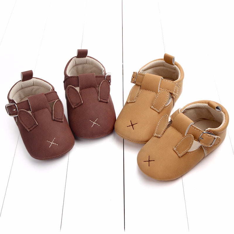 Cartoon Animal Baby Shoes - Soft Non-Slip Leather First Walking Shoes - DropOnline.co