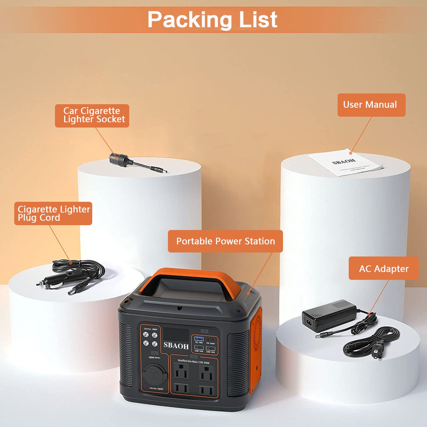 US Plug Portable Power Station P302,300W 296Wh Backup Lithium Battery,Solar Generator For Home And Outdoor Emergency Power Supply,Solar Panel Is Not Included - DropOnline.co