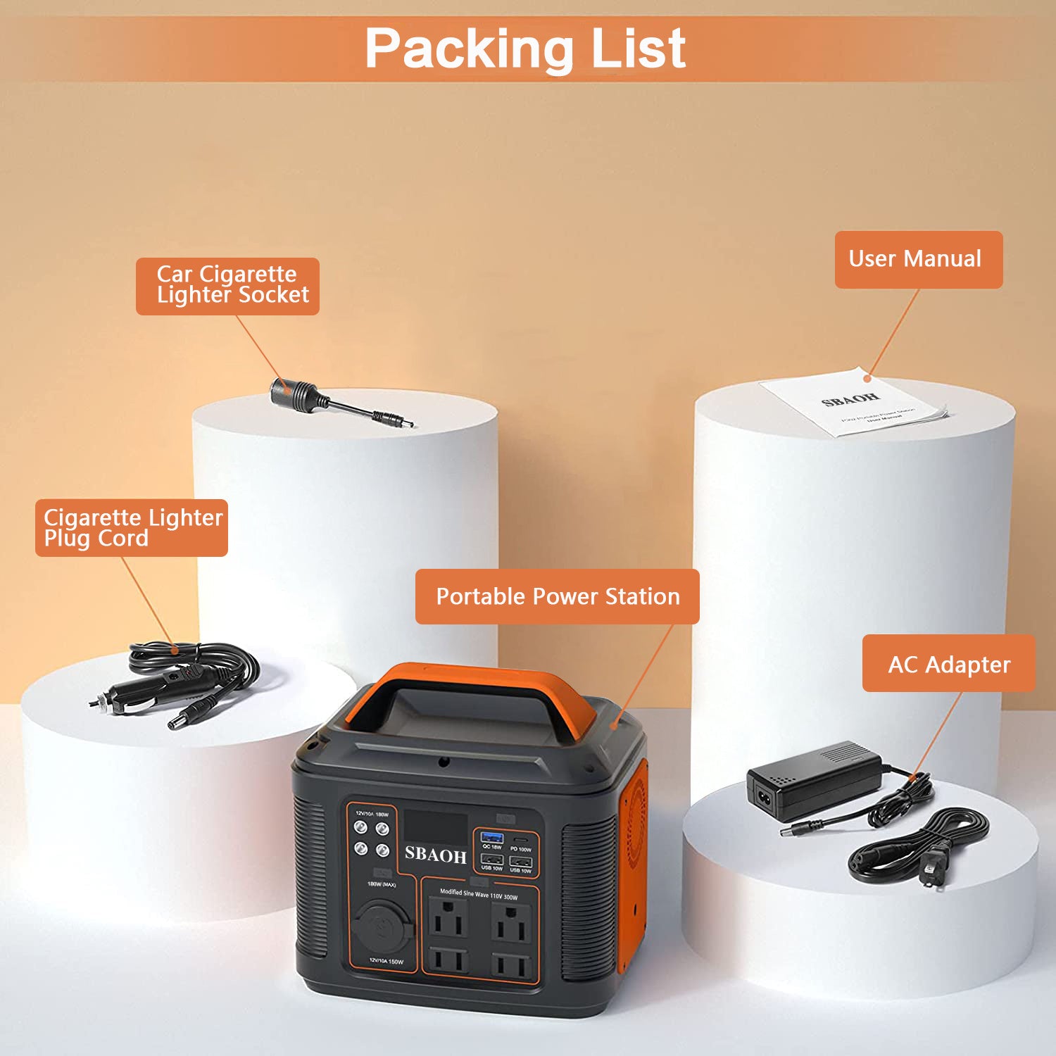 US Plug Portable Power Station P302,300W 296Wh Backup Lithium Battery,Solar Generator For Home And Outdoor Emergency Power Supply,Solar Panel Is Not Included - DropOnline.co