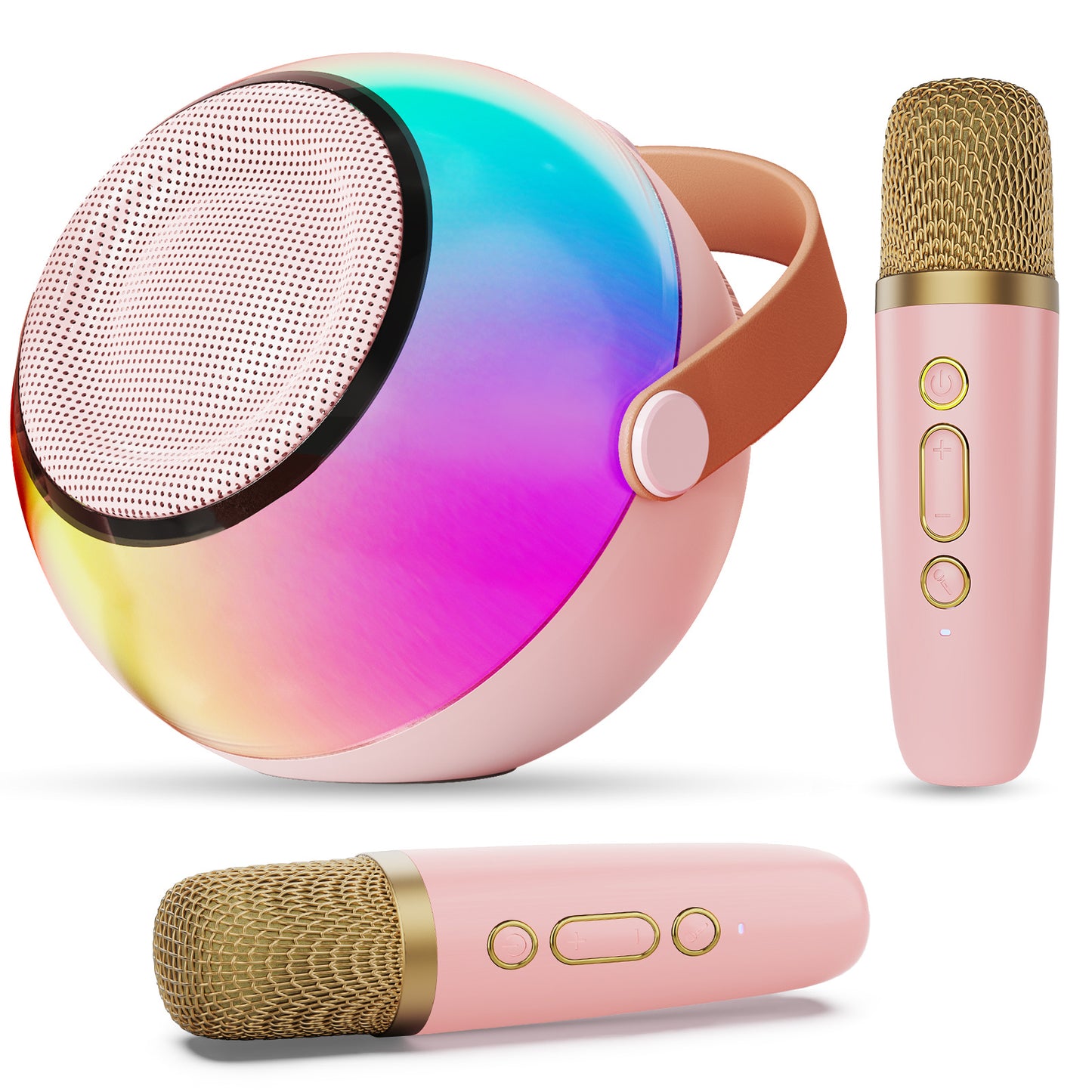 D25 Mini Karaoke Machine for Kids - Portable Bluetooth Speaker with Wireless Microphone & Lights - DropOnline.co