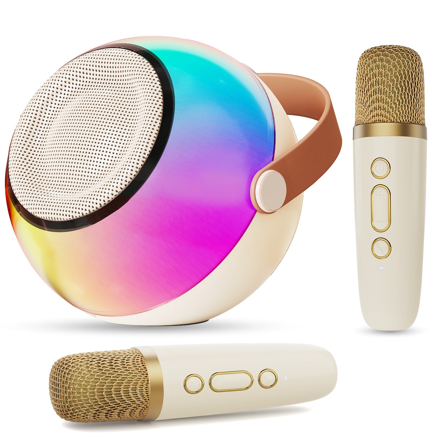 D25 Mini Karaoke Machine for Kids - Portable Bluetooth Speaker with Wireless Microphone & Lights - DropOnline.co