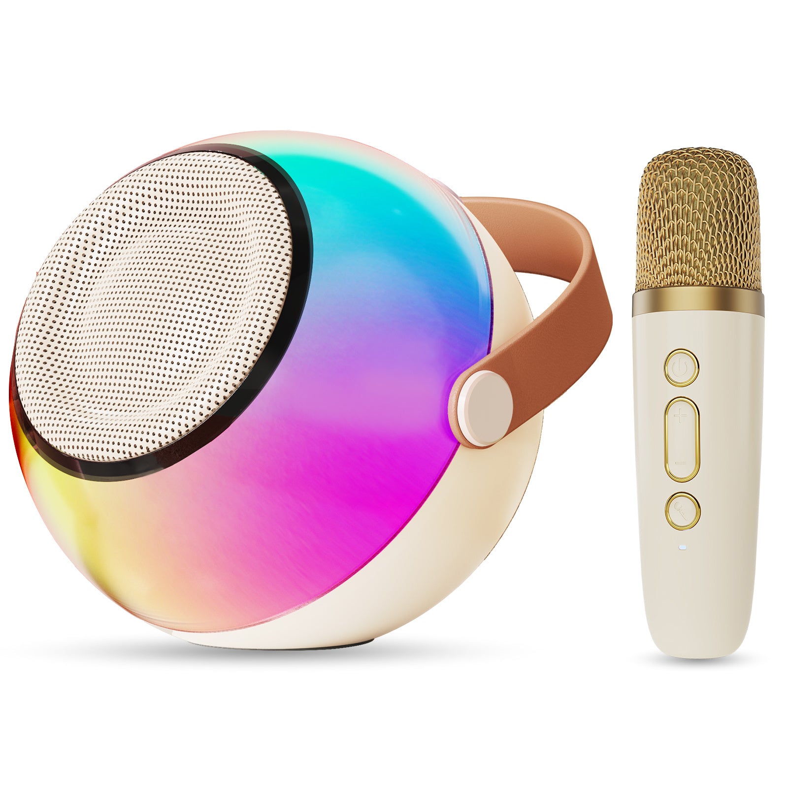D25 Mini Karaoke Machine for Kids - Portable Bluetooth Speaker with Wireless Microphone & Lights - DropOnline.co