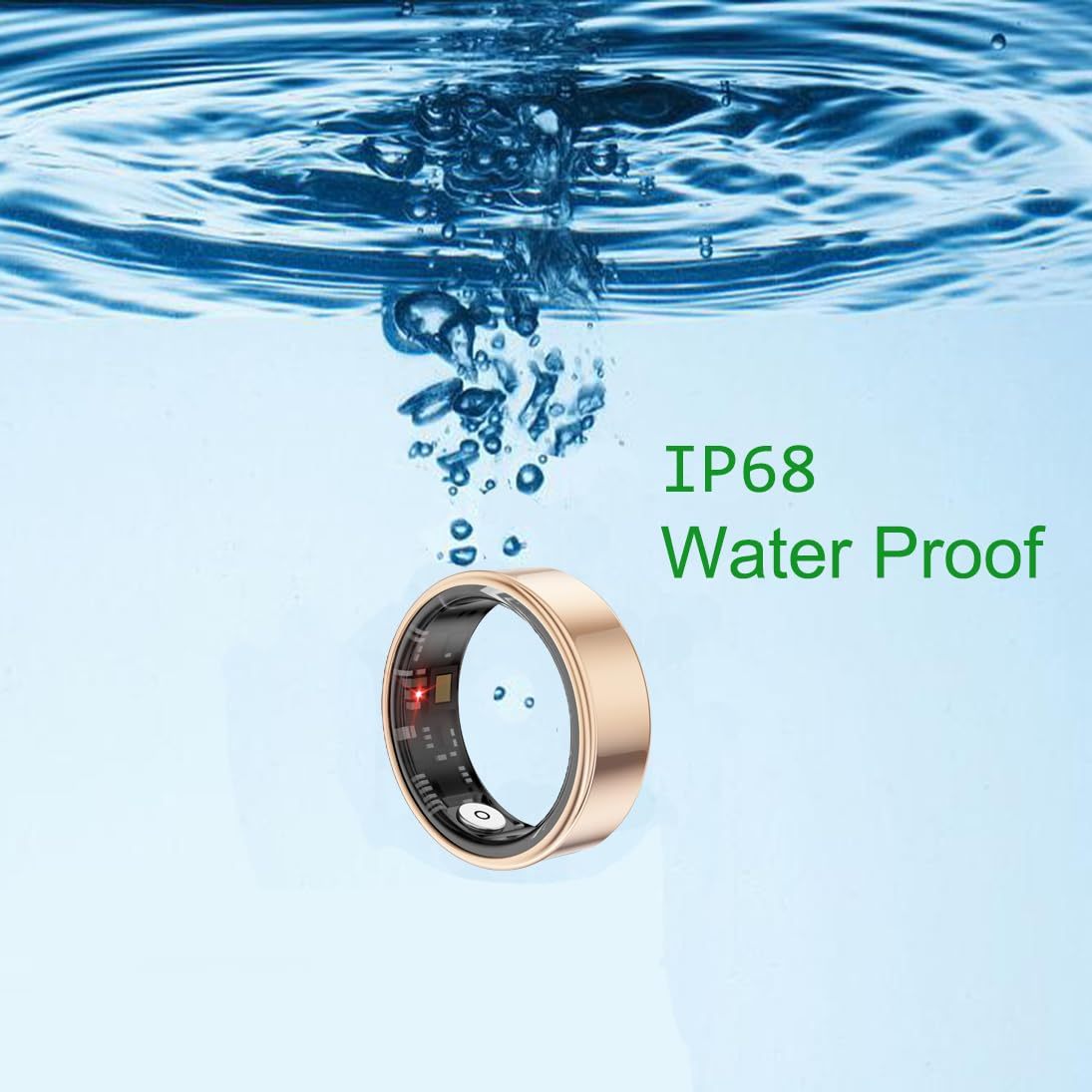 Smart Ring Health Tracker - Fitness Sleep Heart Rate Blood Oxygen Tracker Smart Ring For Men And Women,IP68 Waterproof Level Bluetooth Fitness Tracker Rings Family Care - DropOnline.co