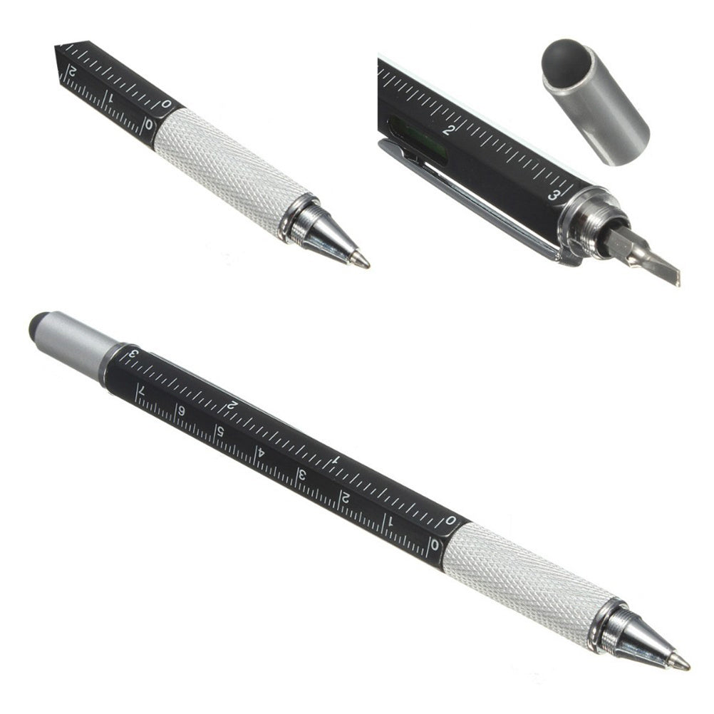 6-in-1 Multifunctional Stylus Pen - Touch Screen Pen with Ruler, Screwdriver & Spirit Level - DropOnline.co