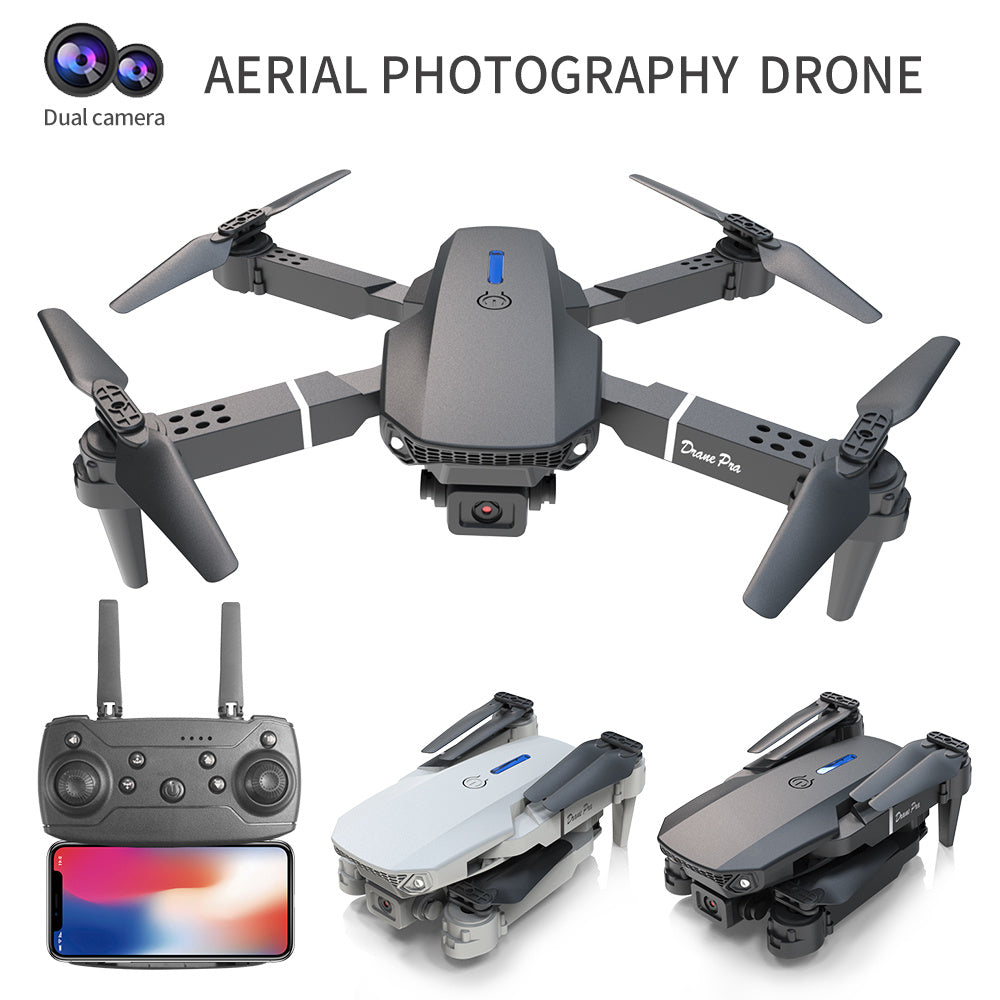 E88 Dual Camera Drone, WiFi FPV Double Folding RC Quadcopter Altitude Hold, Remote Control Toy For Beginners, Ideal Men's Gift For Outdoor Fun, Great For Christmas, Halloween, And Thanksgiving - DropOnline.co