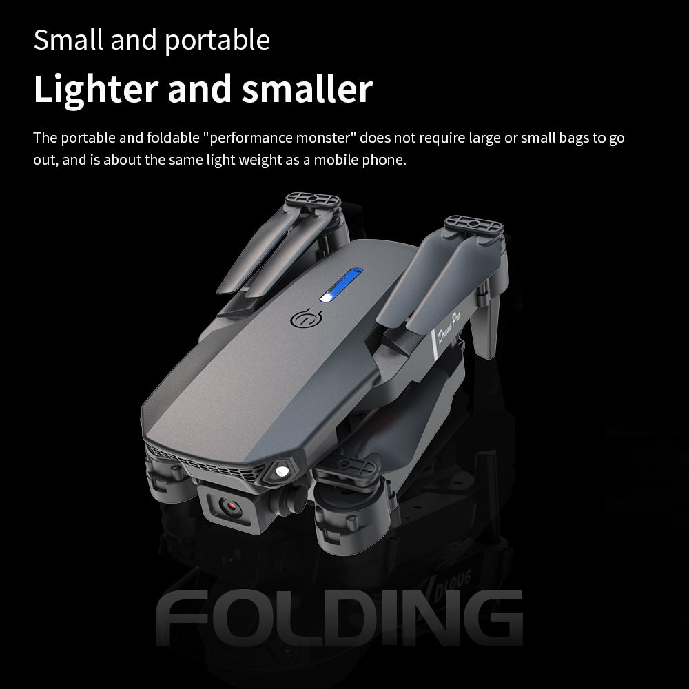 E88 Dual Camera Drone, WiFi FPV Double Folding RC Quadcopter Altitude Hold, Remote Control Toy For Beginners, Ideal Men's Gift For Outdoor Fun, Great For Christmas, Halloween, And Thanksgiving - DropOnline.co