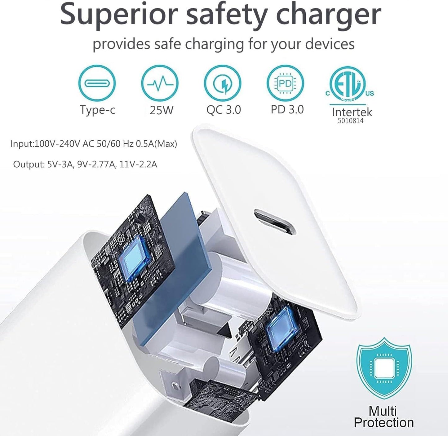 Phone Charger, Cube Phone Charger Travel 2Pack 6FT Lightning Cable Cord Quick Fast Charging Cord USB Wall Chargers Travel Plug Adapter For Phone 16 15 14 13 12 11 X 8 Plus XR XS Max 7 SE IPad, Airpods - DropOnline.co