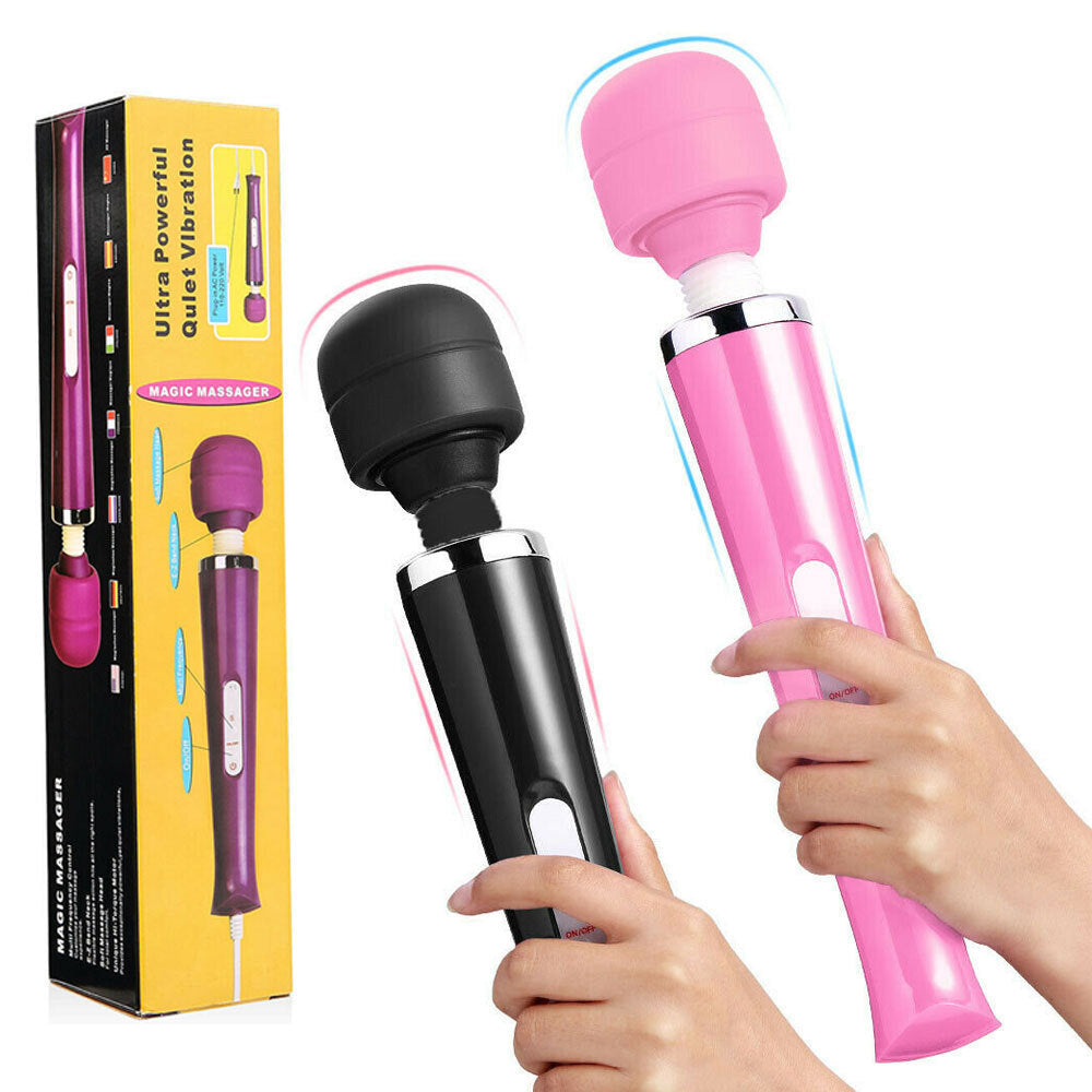 Handheld Massager 20 Speed Wand Vibrating Massage Magic Full Body Therapy Motor - DropOnline.co