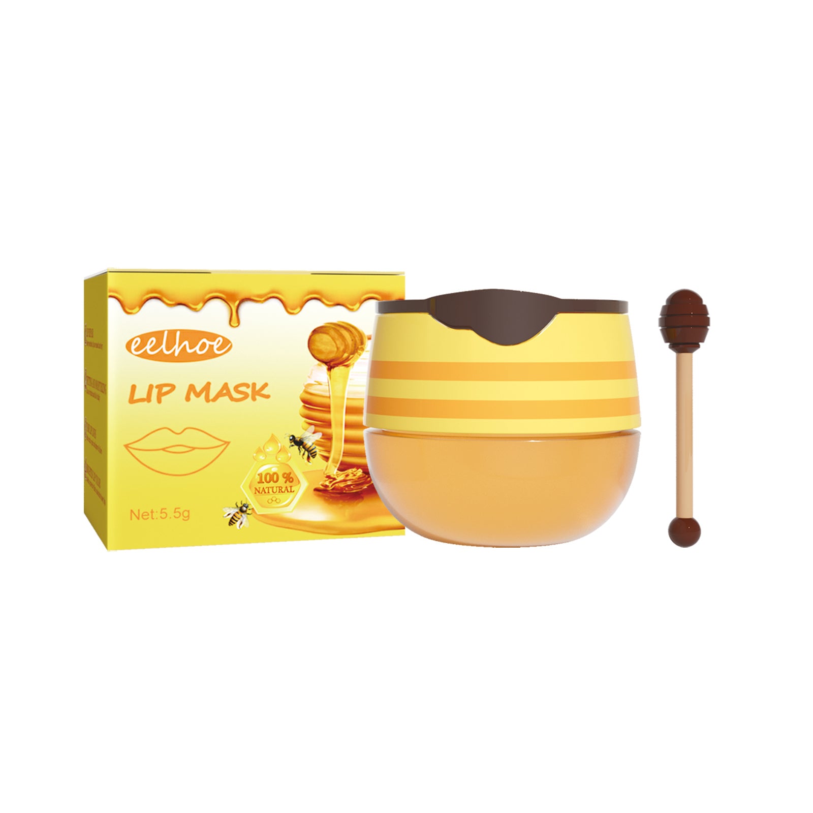 EELHOE Honey Lip Mask Moisturizing Exfoliating Lip Care Bee Lipstick - DropOnline.co