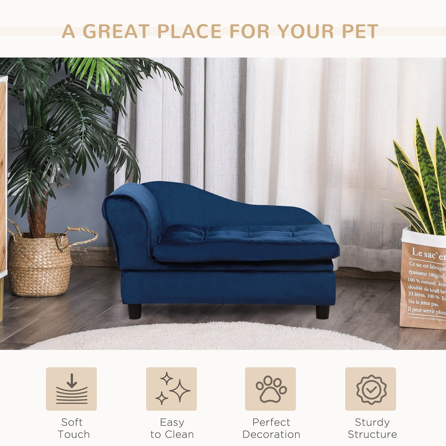 Luxury Small Dog Bed With Hidden Storage - DropOnline.co