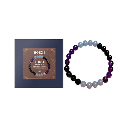 Purple Glass Bracelet, Glass Crystal Personality Fashion Decorative Clothing Accessories Hand Beaded Bracelet
