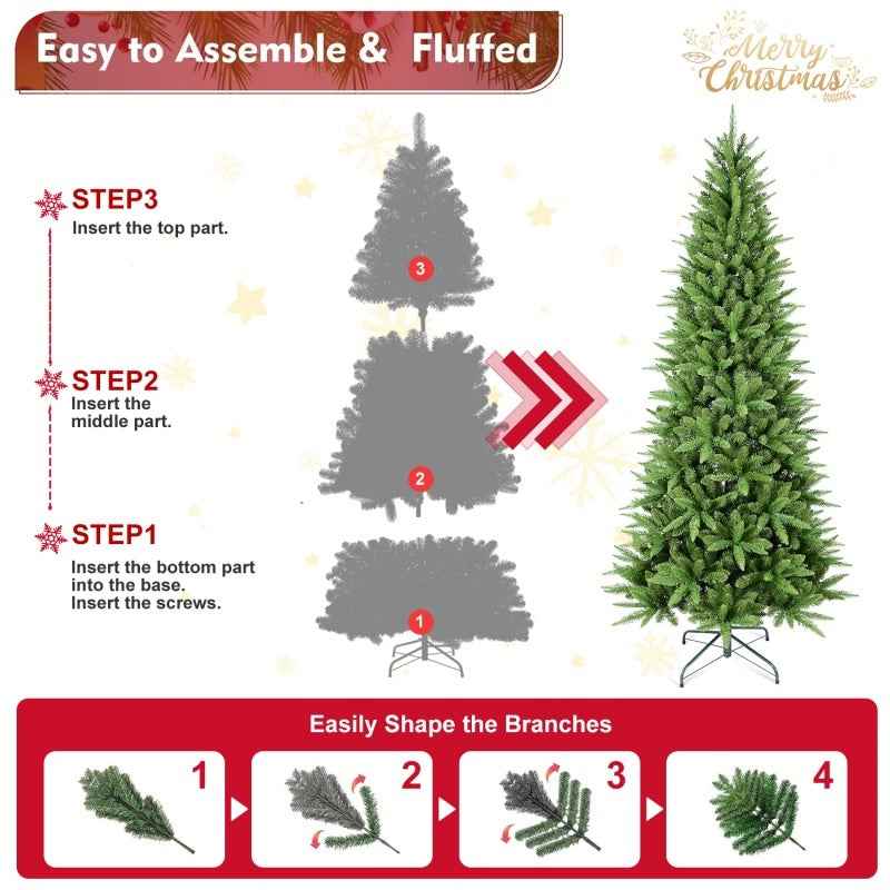 PE/PVC Mixed Christmas Tree - 4ft-9ft with Memory Wire