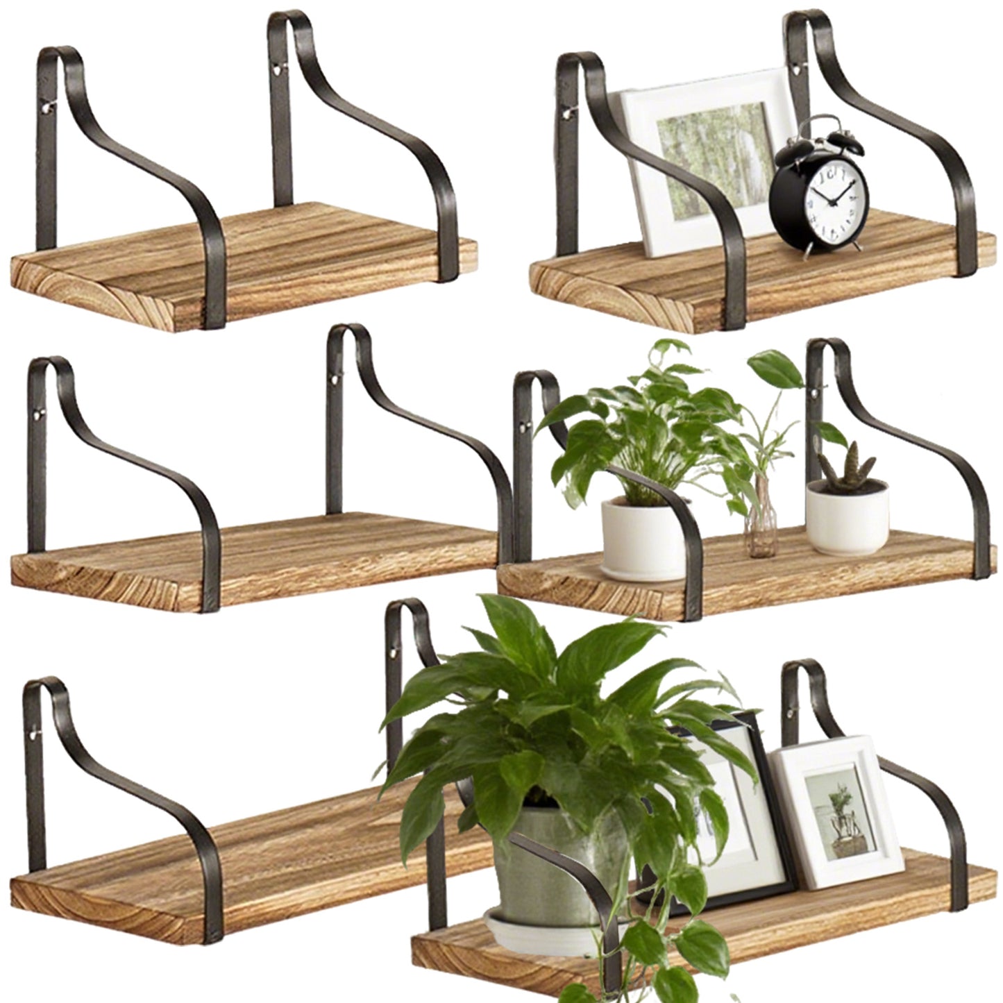 3 Pcs Wood Floating Shelves - DropOnline.co
