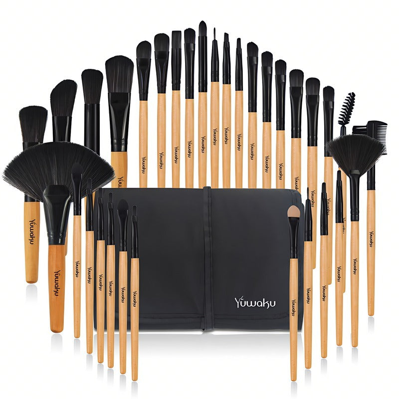 A Portable 32-piece Makeup Brush Set That's Perfect For Travel, Business Trips, And Outdoor Makeup. - DropOnline.co